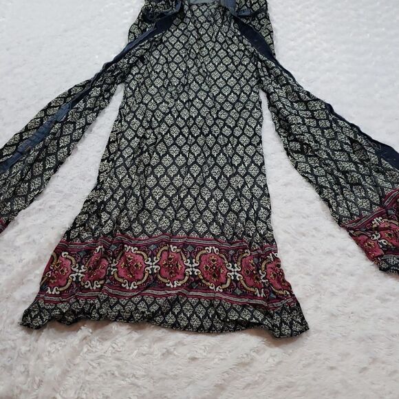 Duster with denim trim and split sides - Picture 5 of 13